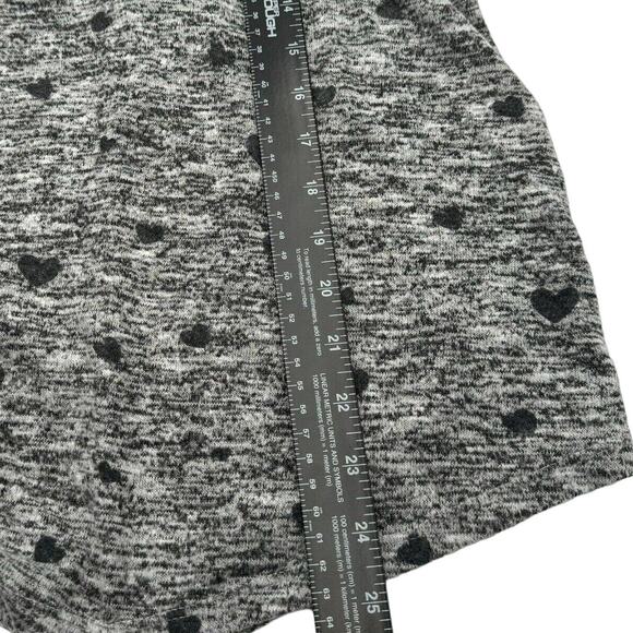 FOR THE REPUBLIC Women's 1X Gray Heart 3/4 Sleeve Tunic Top Shirt Sweater V-neck - Picture 7 of 8